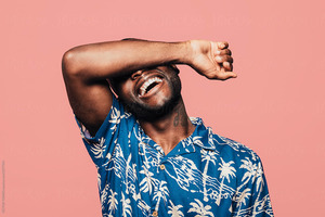 black man smiling