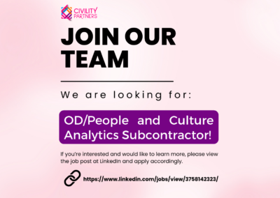Join Our Team As OD/People & Culture Analytics Subcontractor